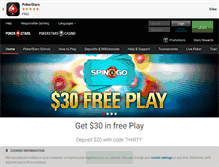 Tablet Screenshot of pokerstars.com